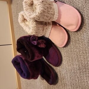 2 pairs girls size 13 Muk Luks boots